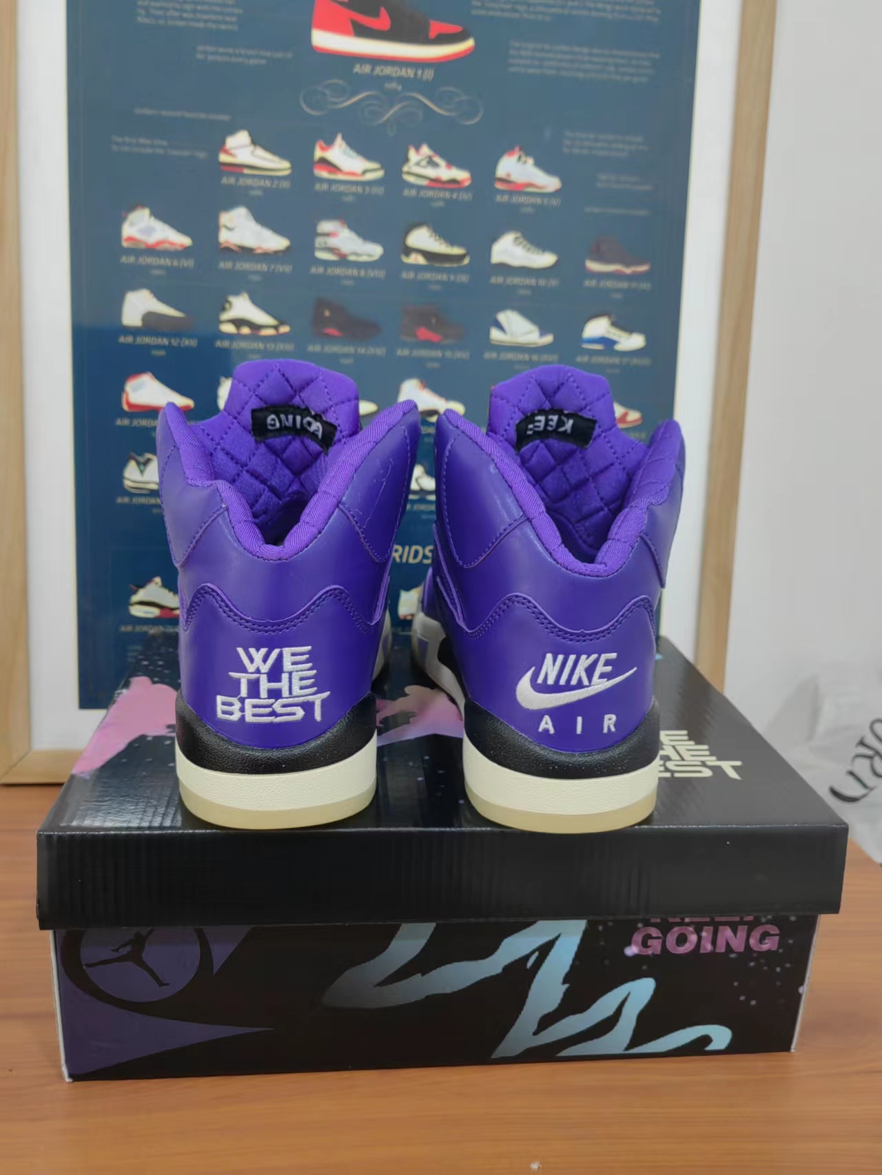 New 2022 Air Jordan 5 Retro Purple Black White Shoes New 2022 Air Jordan 5 Retro Purple Black White Shoes